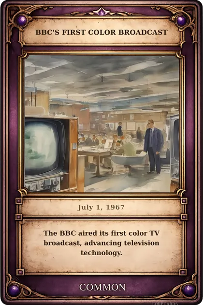 BBC's First Color Broadcast