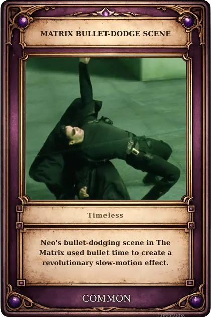 Matrix Bullet-Dodge Scene