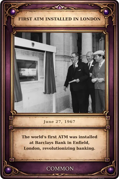 First ATM Installed in London
