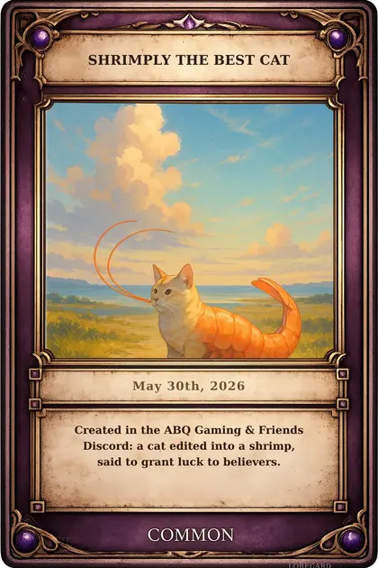 Shrimply The Best Cat