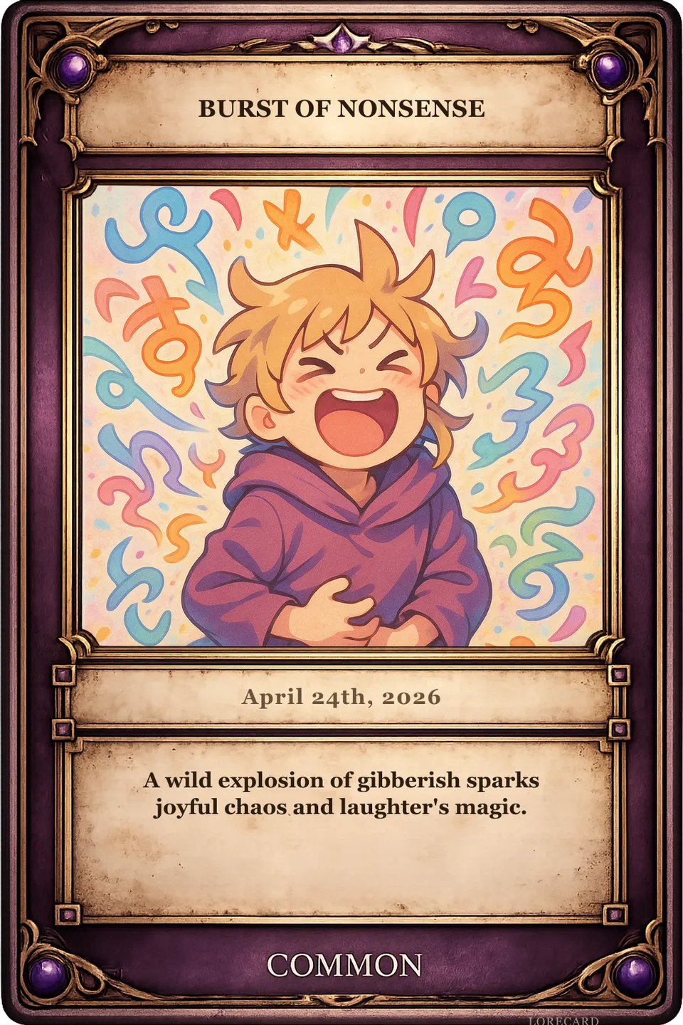Burst of Nonsense — Common minted art