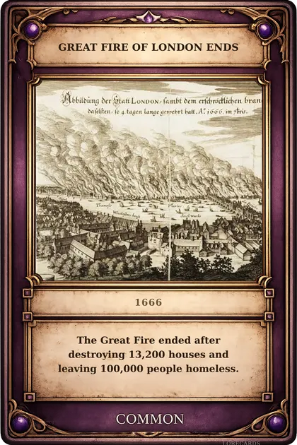 Great Fire of London Ends
