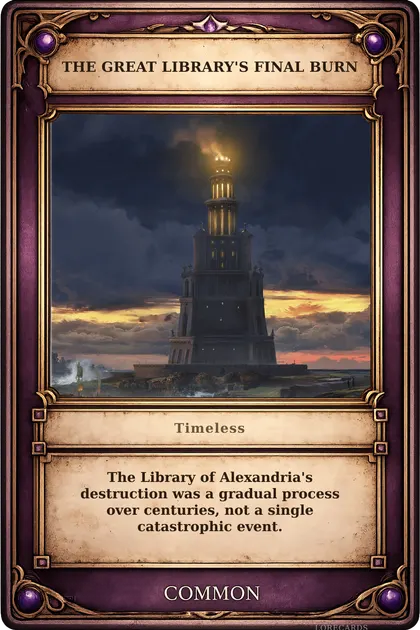 The Great Library's Final Burn