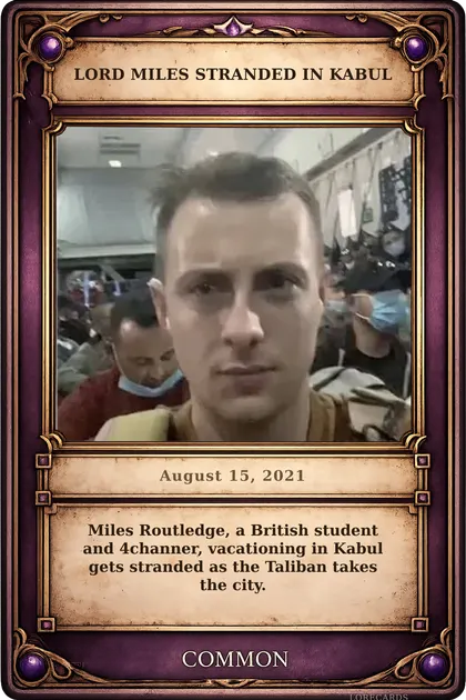 Lord Miles Stranded in Kabul