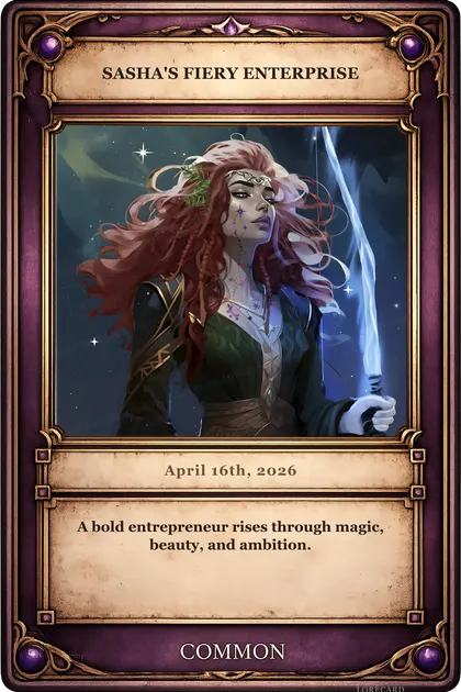 Sasha's Fiery Enterprise
