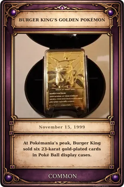 Burger King’s Golden Pokémon
