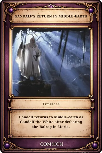 Gandalf's Return in Middle-earth
