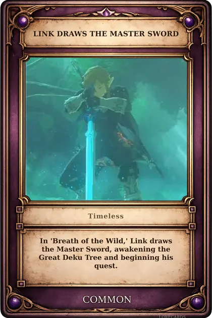 Link Draws the Master Sword